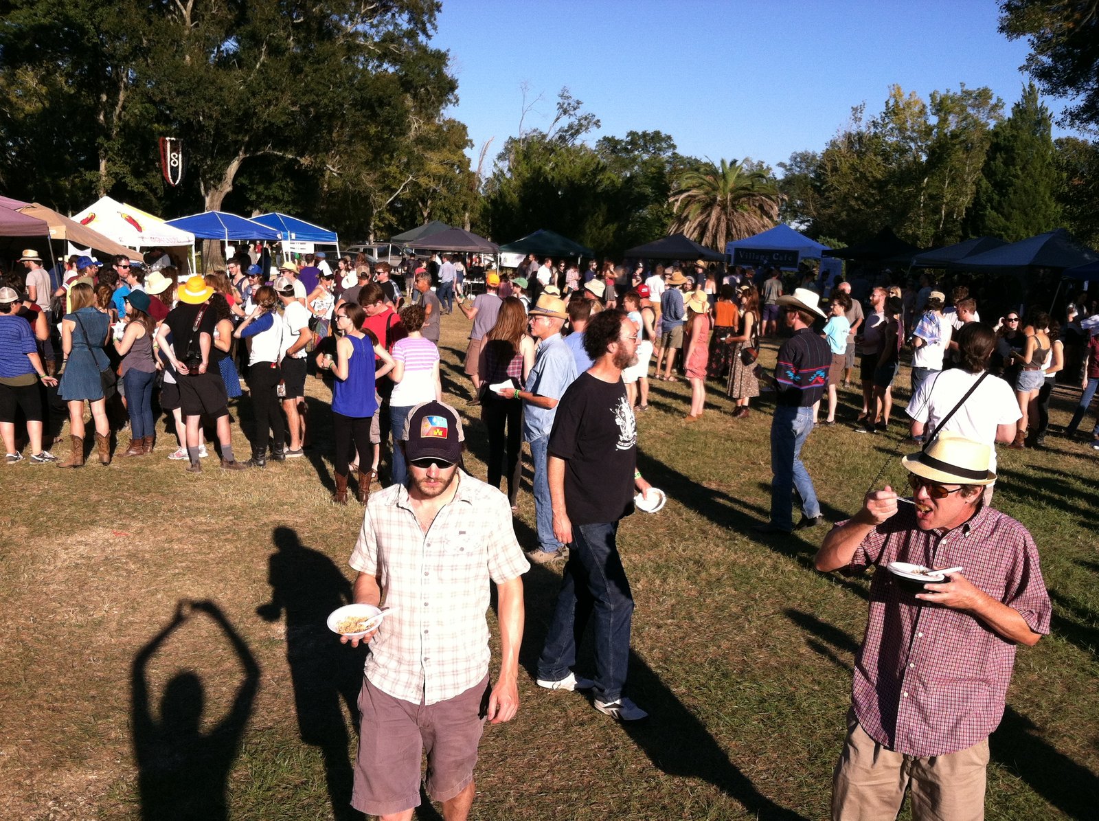 The afternoon crowd gets rowdy at the Blackpot Festival & Cookoff.