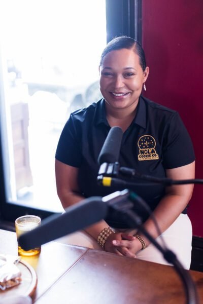 Brittney Hawkins-Dobard, NOLA Cookie Co makes gourmet cookies to order and they deliver to your home or workplace, free