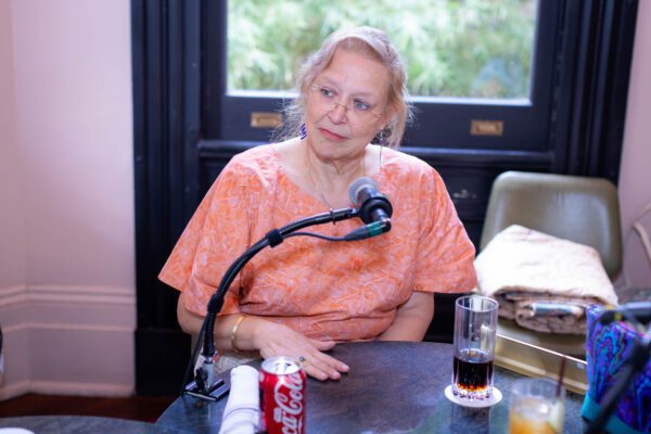 Robin Brou calls herself the Material Madame at her fabric design and manufacture company, Marillyn In The Moon. She describes her Louisiana inspired fabric as "intentional and historic, not just cute repeats of a snoball, crawfish or something cutesy."