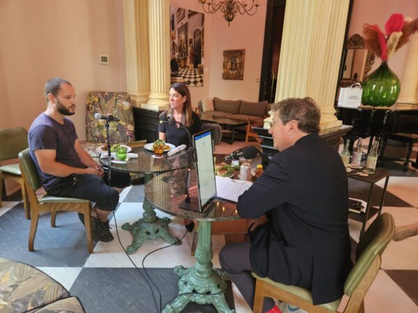 Andres Barcelo, Leigh Guglielmo, Peter Ricchiuti, Out to Lunch at Columns in Uptown New Orleans