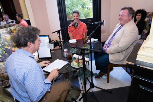 Peter Ricchiuti, Daniel Crowley, Dave Maher, Out to Lunch at Columns on St Charles Avenue in Uptown New Orleans