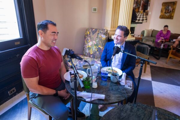 Brian Hong, Founder of Infintech where they're re-imagining AI for business, and Warwick Sabin, President & CEO of Deep South Today, where they're re-imagining the local newspaper, Out to Lunch at Columns in Uptown New Orleans