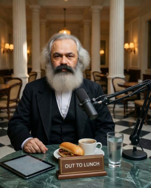 AI Karl Marx weighs in on the Out to Lunch conversation