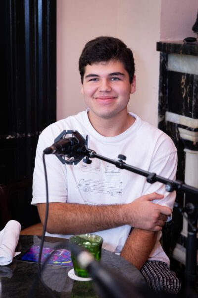 Valen Purvis, Founder & Owner of Transit, a mobile clothing store housed in a bus he bought and renovated when he was 15. Today he's 17.