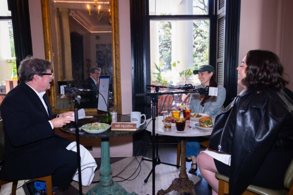 Peter Ricchiuti, Amanda Fetter, Hannah Wilson, Out to Lunch at Columns on St Charles Avenue in Uptown New Orleans